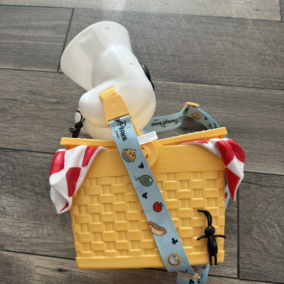 Disney Parks Mickey Mouse Runaway Railway Toon Town Picnic Basket Popcorn Bucket - Picture 7 of 14